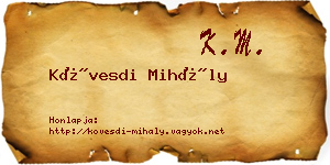 Kövesdi Mihály névjegykártya