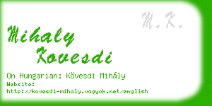 mihaly kovesdi business card